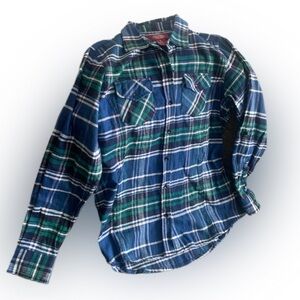 Pre Owned Women’s SGR Button Up Plaid Shirt Sz Lg Classic Style Casual Comfort